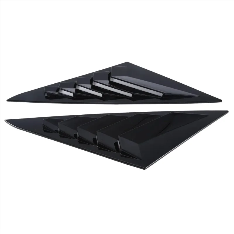 NONGSHI for Hyundai Sonata 2011 2012 2013 2014 ABS Car Rear Side Vent Window Scoop Louver Cover Trim Carbon/Gloss Black