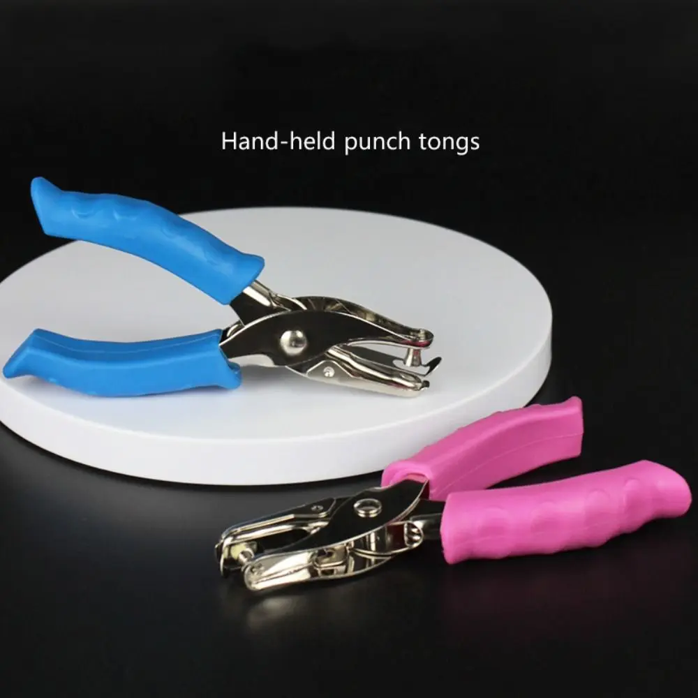 6mm Single Hole Puncher Round Hole non-slip handle Paper Cutter Mini Hand Tool Punch Device School Office Binding Stationery