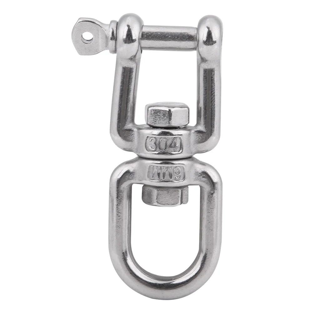 Heavy Duty304 Stainless Steel Swivel Ring Snap Rolling Shackle Device 6mm