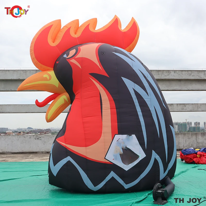 5m hoog Ontwerp aanpassen Giant Outdoor opblaasbare haan tunnel ingangstent voor promotie