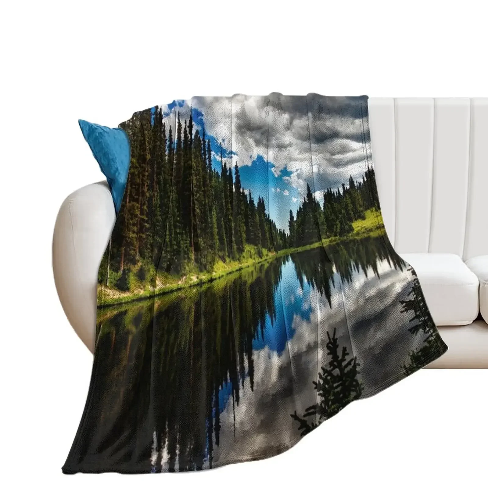 

Colorado Oil Painting Throw Blanket Blankets For Bed manga Vintage Blankets