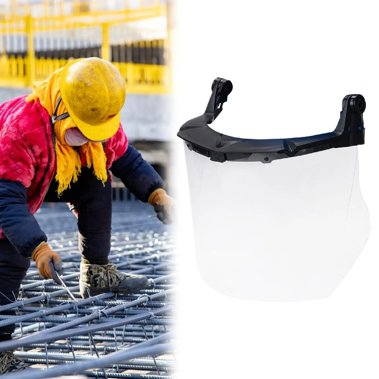 หน้ากากแบบเต็มหน้า ฝาครอบใบหน้าแบบหมุนได้สำหรับการเจียรในอุตสาหกรรม