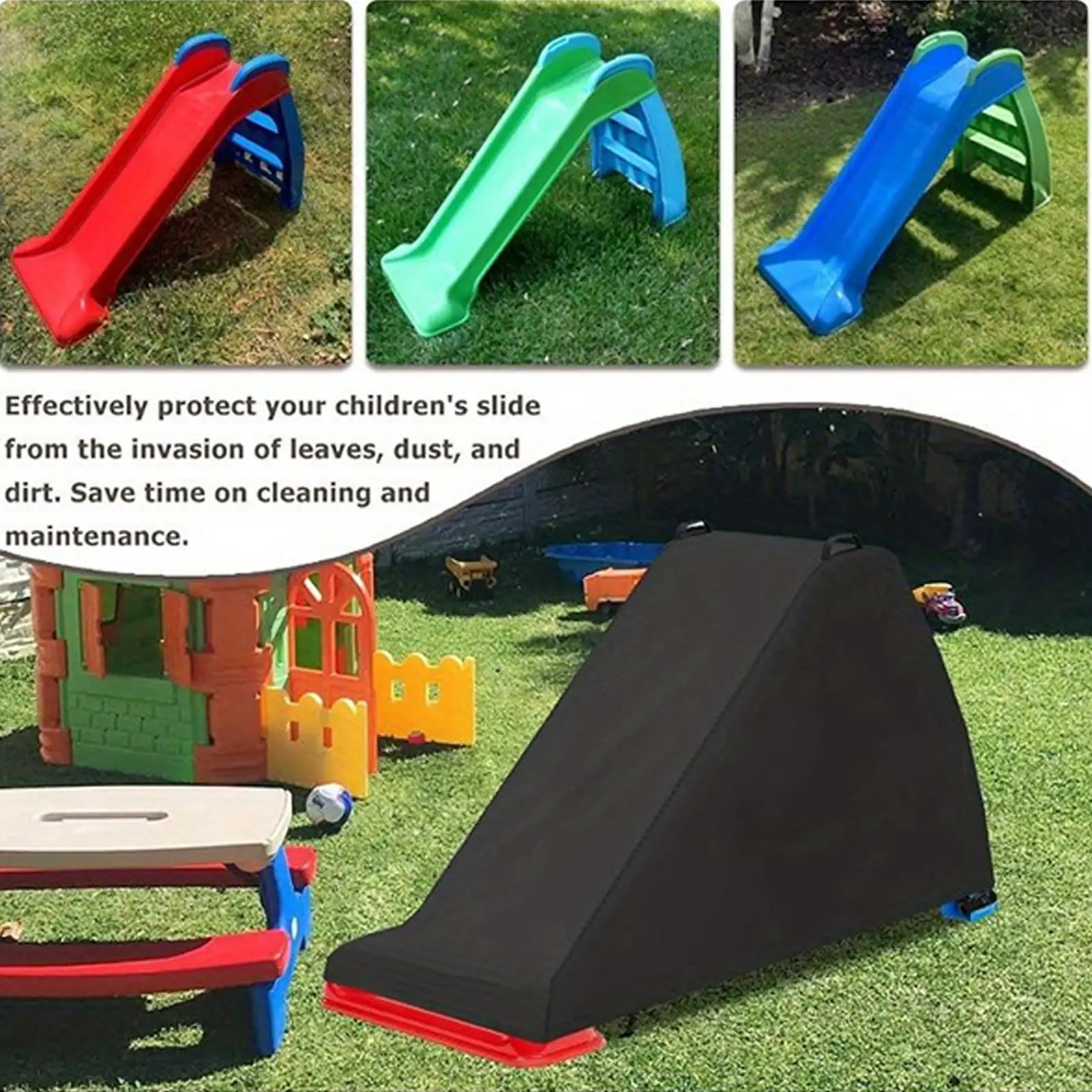 Toddler Slide Playset Cover Baby Slide Guard For Home Waterproof Playground Equipment Guard For Indoor Outdoor Lawn Backyard