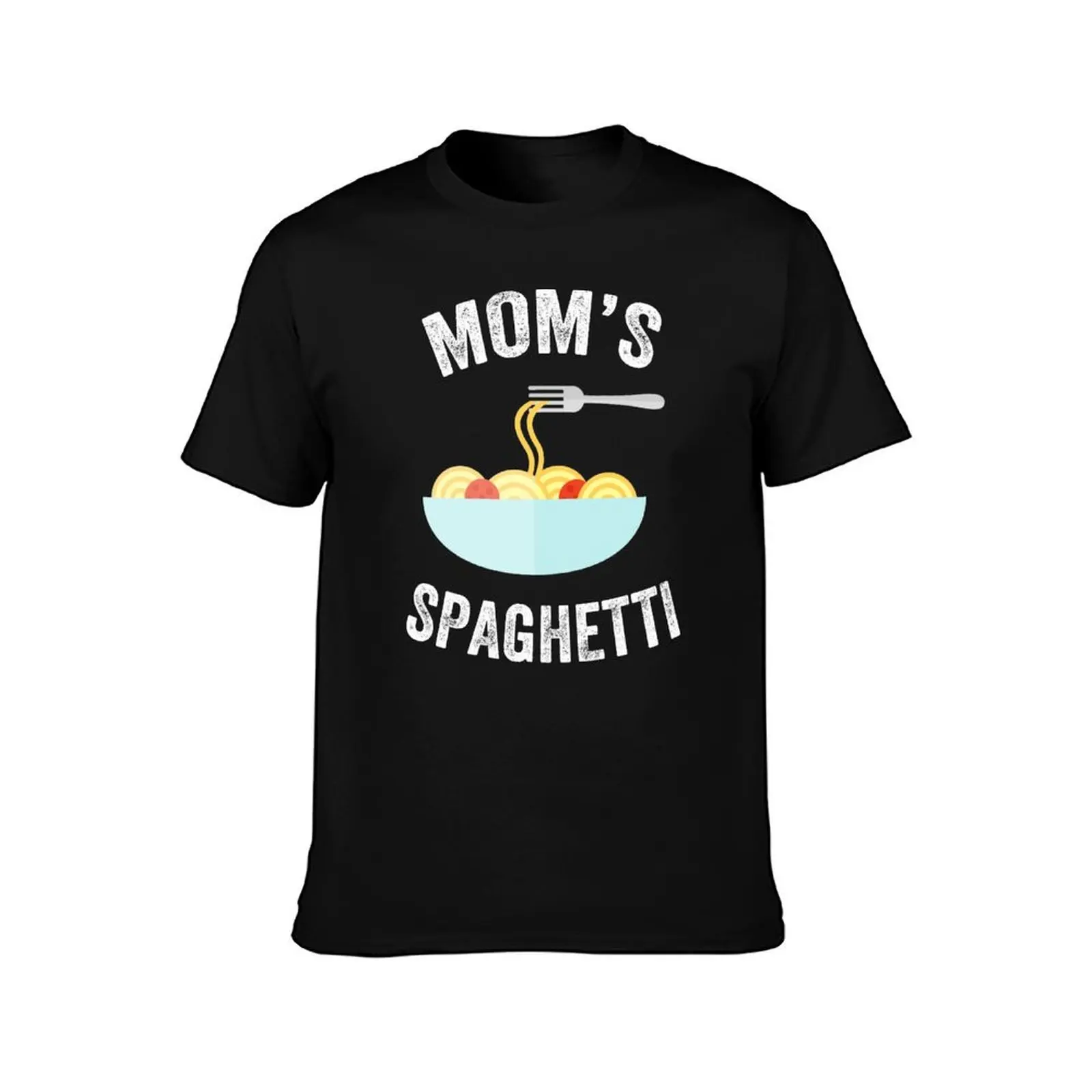 Mom's Spaghetti - Italian mom T-Shirt Summer Casual Cotton Tee Oversized Streetwear Tops Vintage Graphic Print 100% Cotton