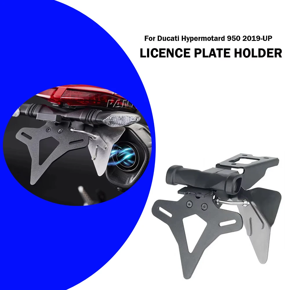 

Motorcycle Accessories Rear Short Tail Stock License Plate Holder Tailstock Frame Bracket Kit For Ducati Hypermotard 950 2019-UP