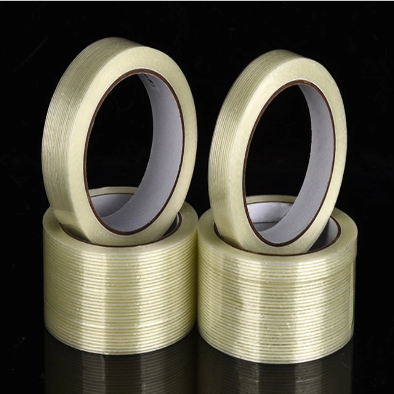 1-8cm High Adhesive Fiberglass Tape,Heat Resistant Silicone Striped Tape Lithium Battery, Appliance Fixing & Heavy Packaging