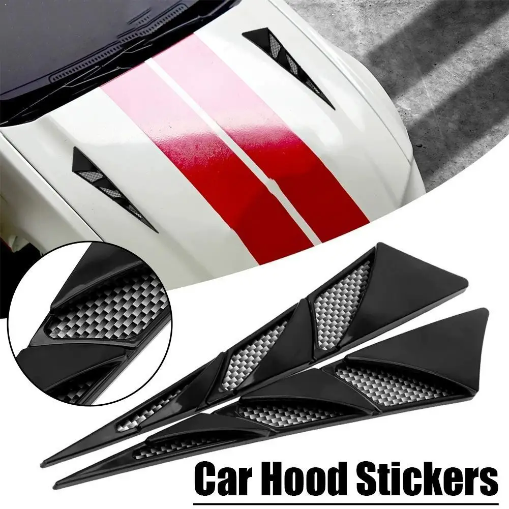 Car Engine Hood Sticker Waterproof Shark Gill Flow Vent Trim For BMW Audi Sport Stripe Wrap Auto Decor