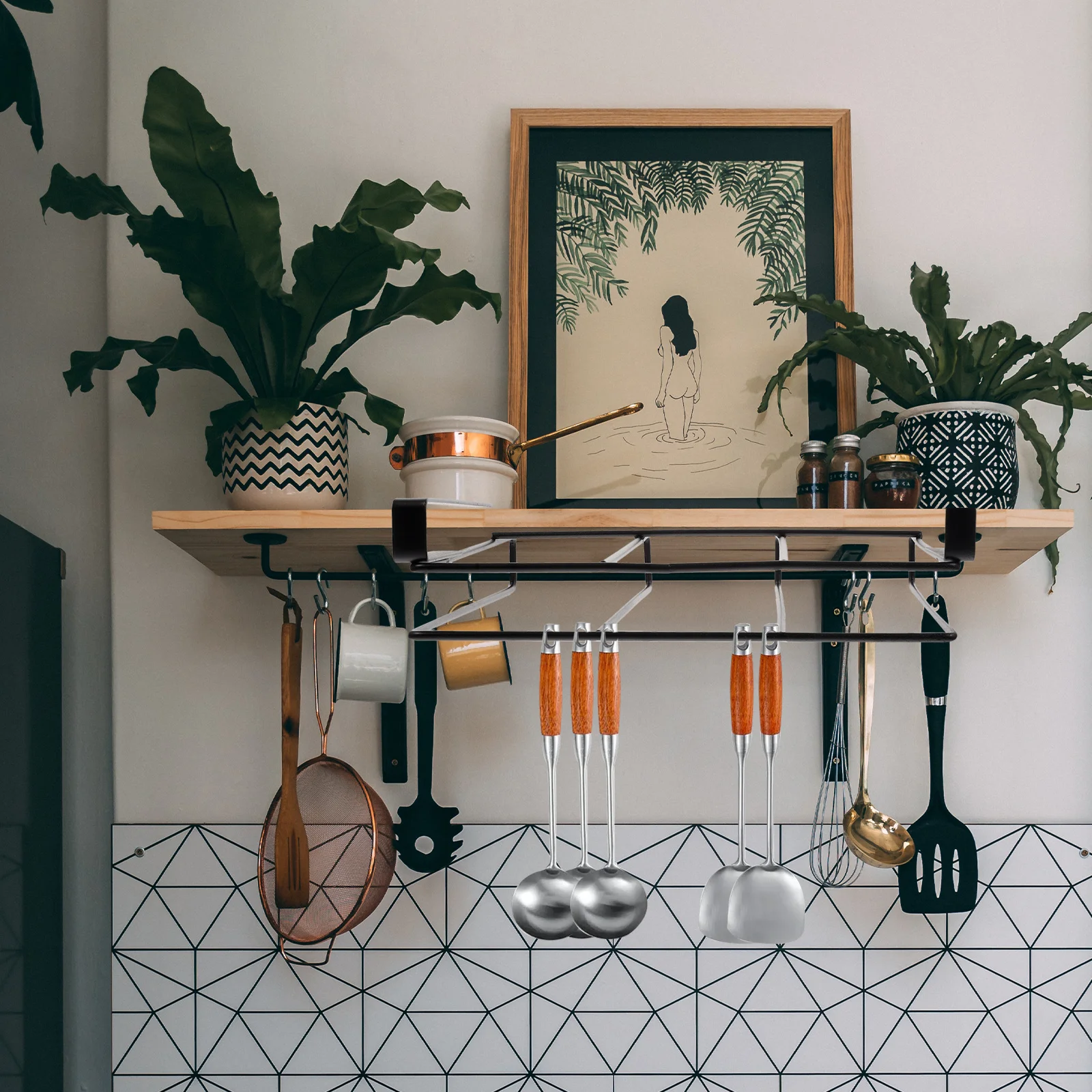 

Stainless Steel Cutting Board Holder Punching- Hanging Rack Organizer Storage Rack for Cabinet Practical Kitchen