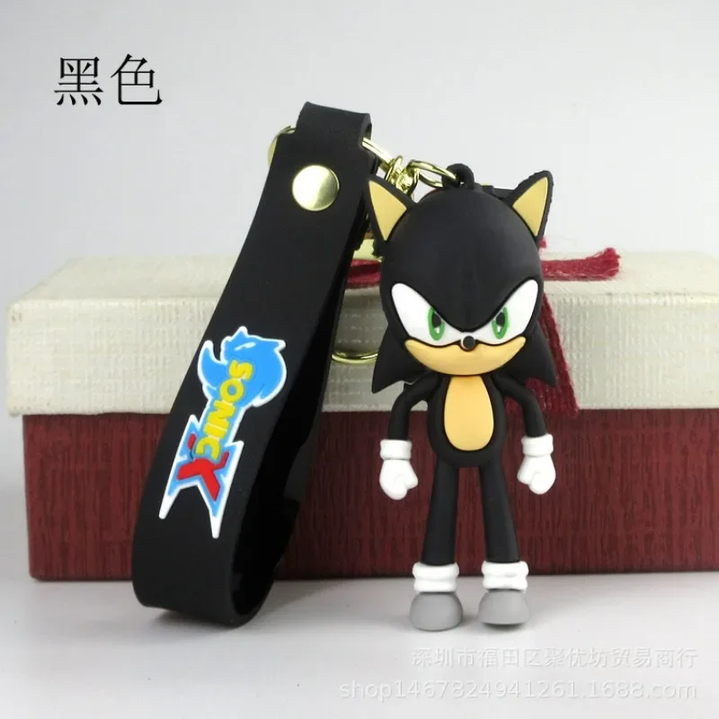 Sonic Animation Sonic Keychain Shadow PVC Character Keychain Bag Keychain Pendant Accessories Children\'s Toys Birthday Gifts