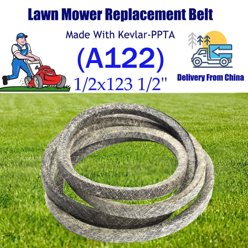 

V-Belt A122(1/2"x123 1/2") Made with Kevlar for Lawn Mower Accessories for Vehicles Deck 52"62"72" for T/oro 44-6260