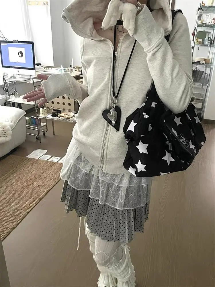 

Large Capaci Yoga Fitn ort Trip Star Design Handbag Crossbody Bag Modern Neutral Sle Canvas Tote Bag for Daily Use