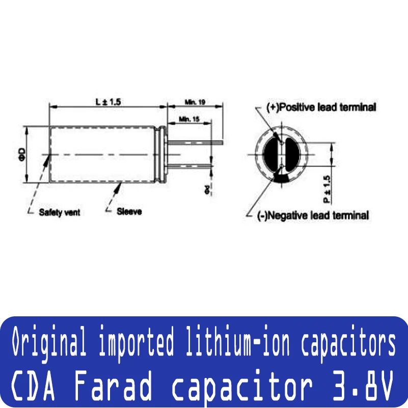 Original imported 3.8V ion capacitor 100F/120F/250F/270F/500F/650/750F/10F/20F/25F/30F/40F/50F/70F/80FCDA Faraday capacitoror