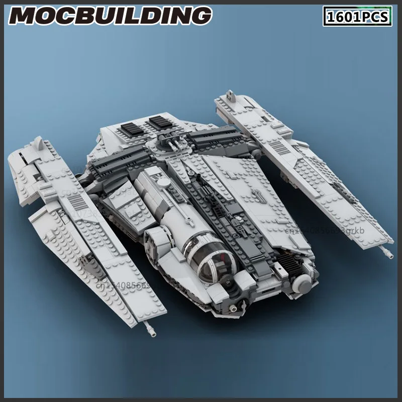 

Fondor Haulcraft Model MOC Building Block Science Fiction Spacecraft Technology Bricks DIY Assembled Starfighter Toy Xmas Gifts
