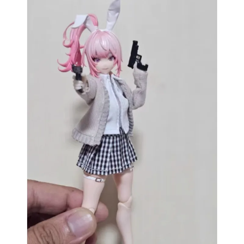 Maßgeschneiderte 1/12 Maßstab 99S Damenmode Pullover Hemd Rock Actionfiguren Kleidung Modell für 6 Zoll Azone Puppenkörper Dekoration