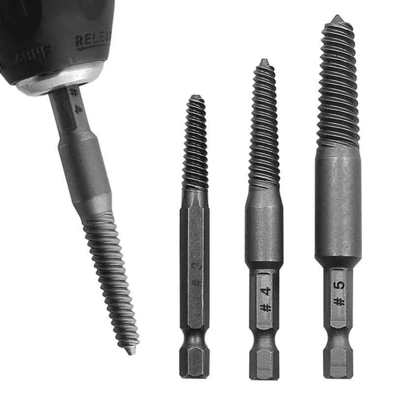 5x Broken Extractor Shank Spiral Flute Extractor Set Stripped Screw Remover Set Broken Drosphip