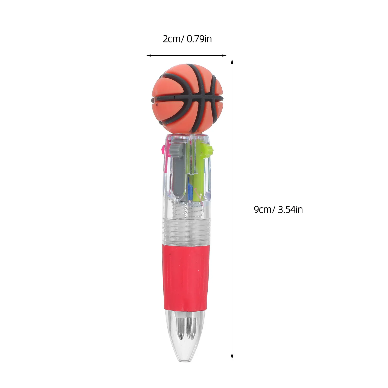 12Pcs Basketball Ballpoint Pens Mini Multicolour Retractable Pen Set Sport Themed Stationery Birthday Party Favors Smooth