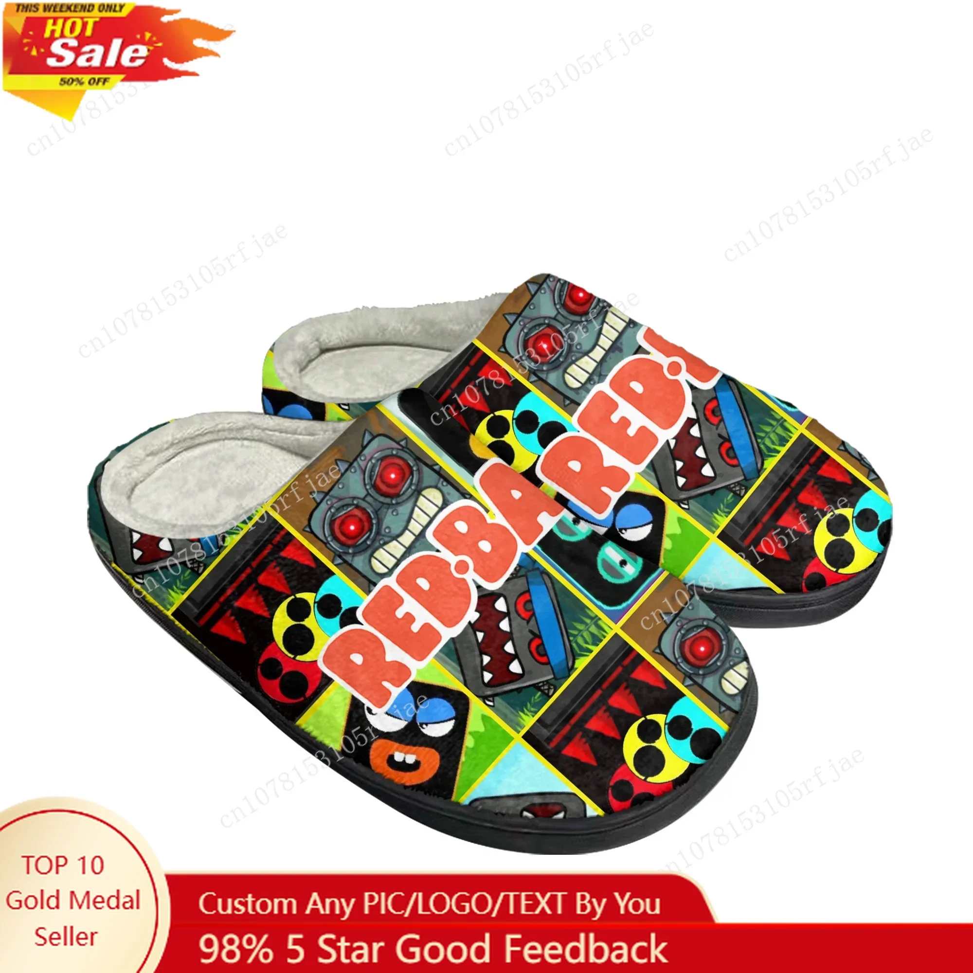 

Red Ball Home Cotton Slippers Cartoon Game Mens Womens Teenager Fasnion Plush Bedroom Casual Keep Warm Shoes Tailor Made Slipper