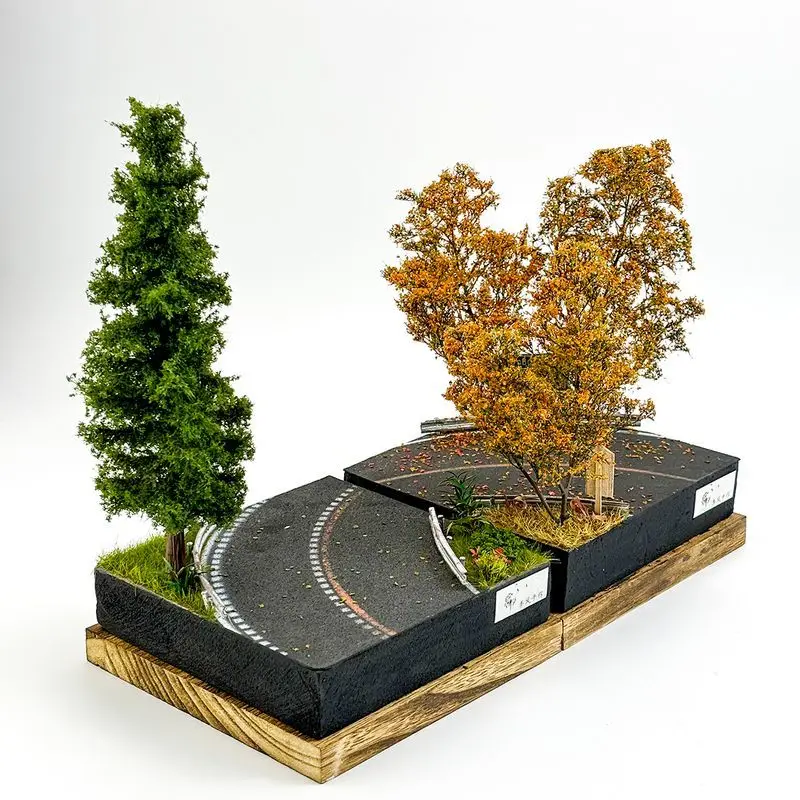 

1:64 Outdoor Miniature Scene Autumn Resin Car Model Scene
