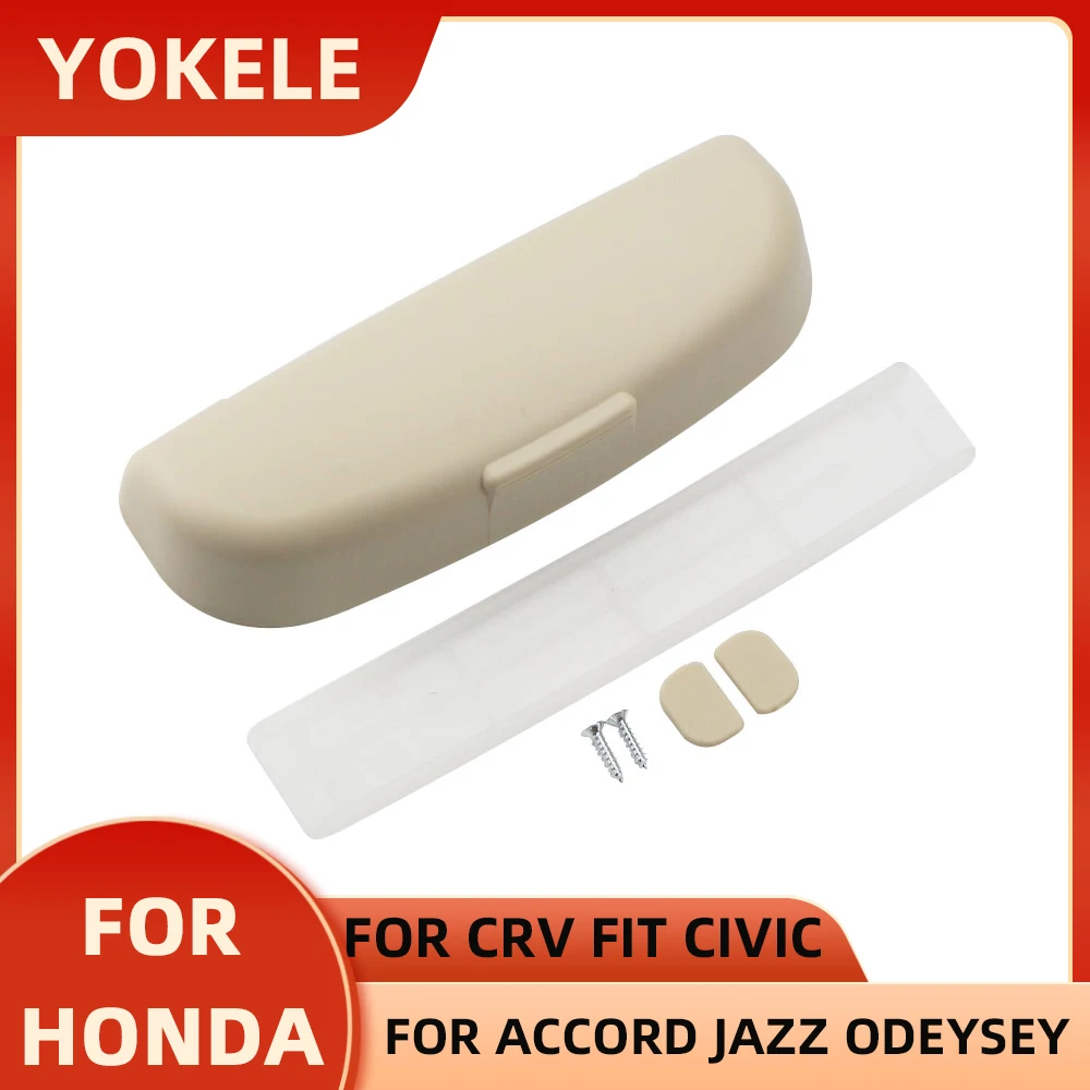 For Honda CRV Accord Odeysey Crosstour FIT Jazz City Civic Crider Spirior Ciimo Elysion Car Sun Glasses Case Holder Storage Box