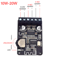 DIY 10W/15W/20W Passive Speaker Stereo Bluetooth Amplifier Board 12V/24V High Power Digital Amplifier Module XY-P15W