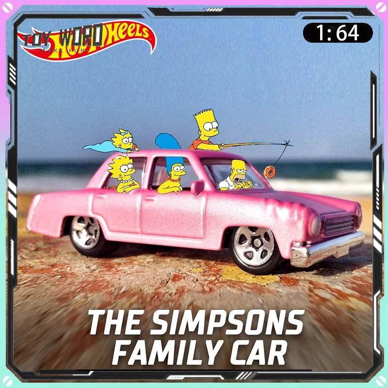 

Новая модель Hot Wheels 1:64: Машинка Симпсонов (26E), классическая коллекционная аниме-модель из сплава, украшение для рабочего стола, праздничные подарки для фанатов