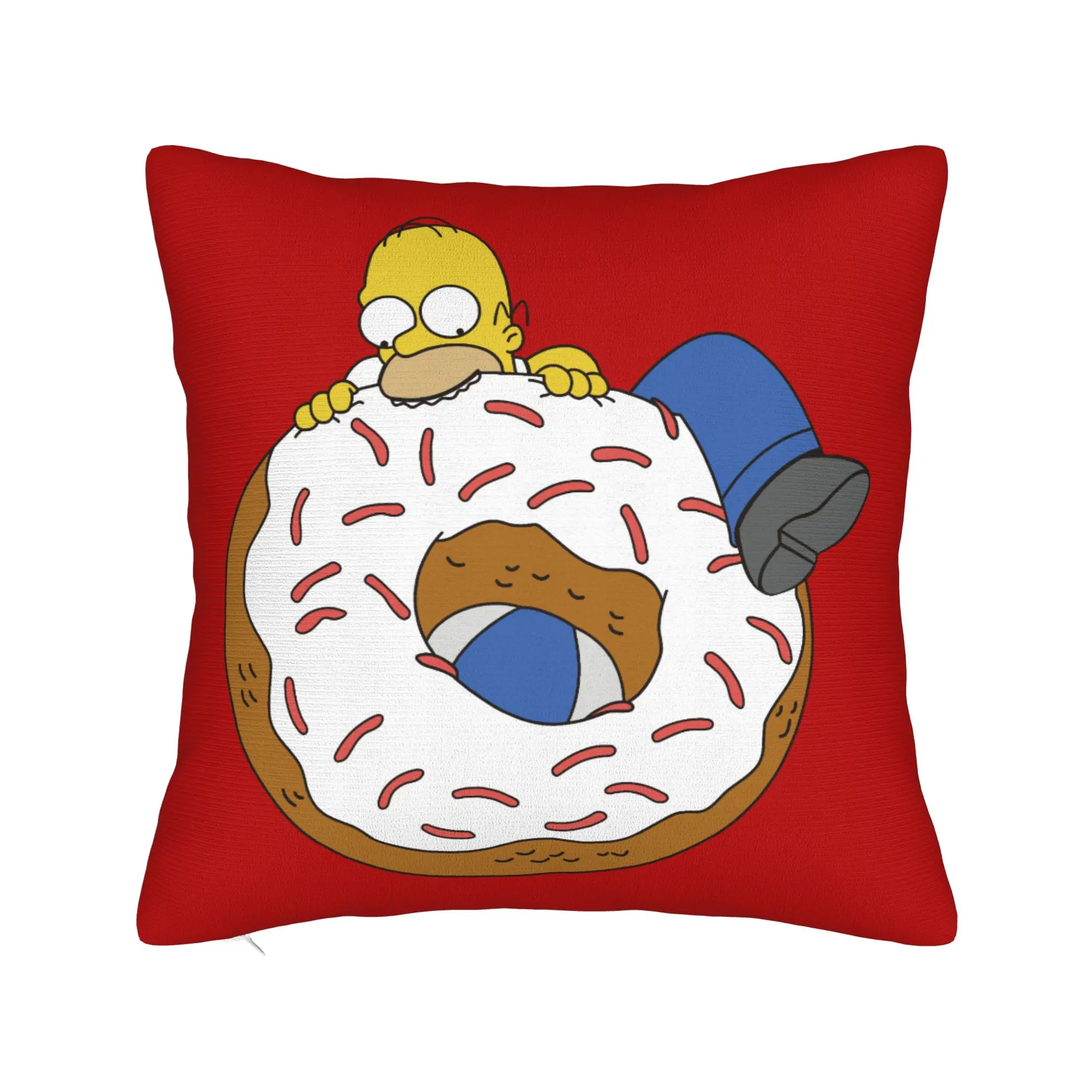 Cartoon S-Simpsons Christmas Pillowcase Printed Fabric Cushion Cover Decor  Throw Pillow Case Cover Home Zippered 40X40cm