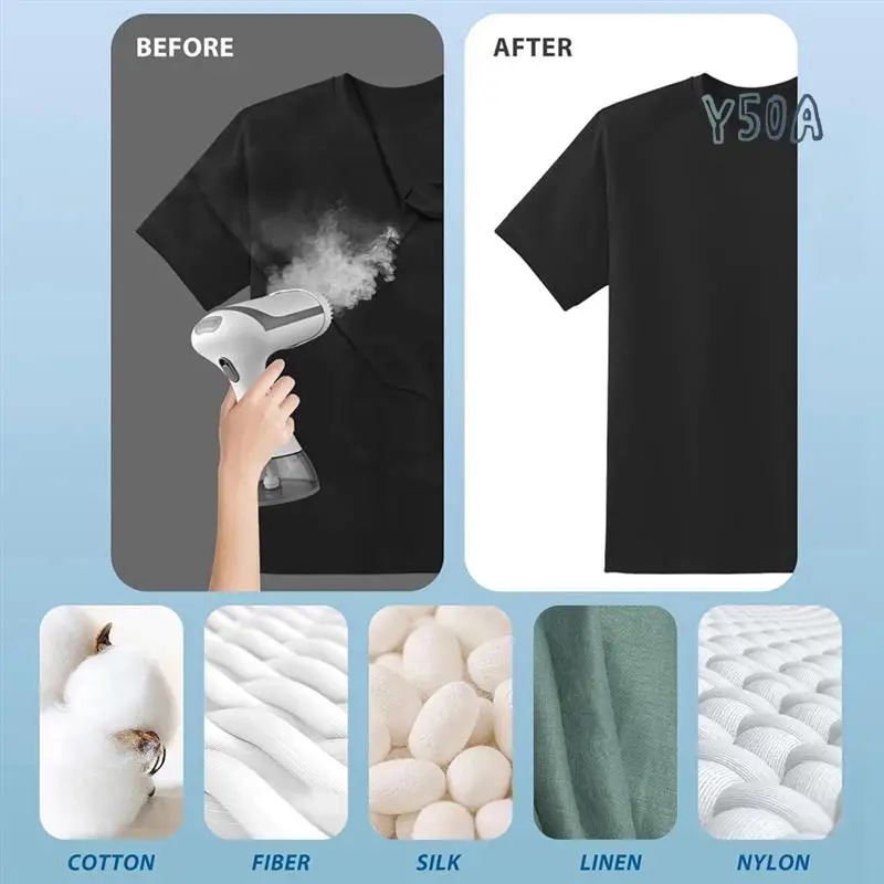 

Y50A-отпариватель для одежды, портативный отпариватель для одежды, ручной отпариватель, отпариватель для одежды мощностью 1500 Вт с резервуаром для воды емкостью 300 мл, вилка европейского стандарта