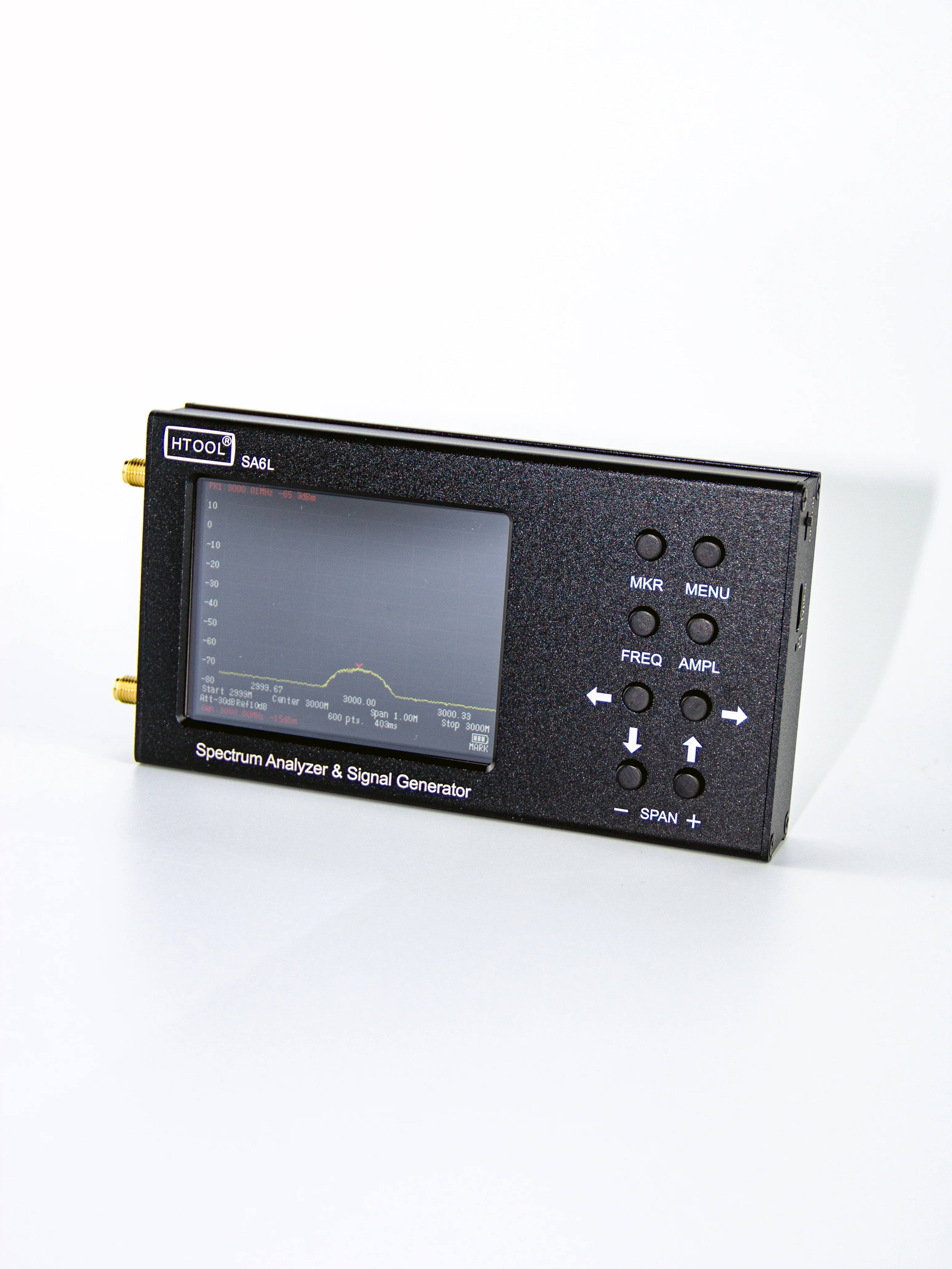 HTOOL SA6L Portable 6G Spectrum Analyzer, Built in Signal Generator, 25MHz to 6400MHz RF Signal Frequency Analyzer
