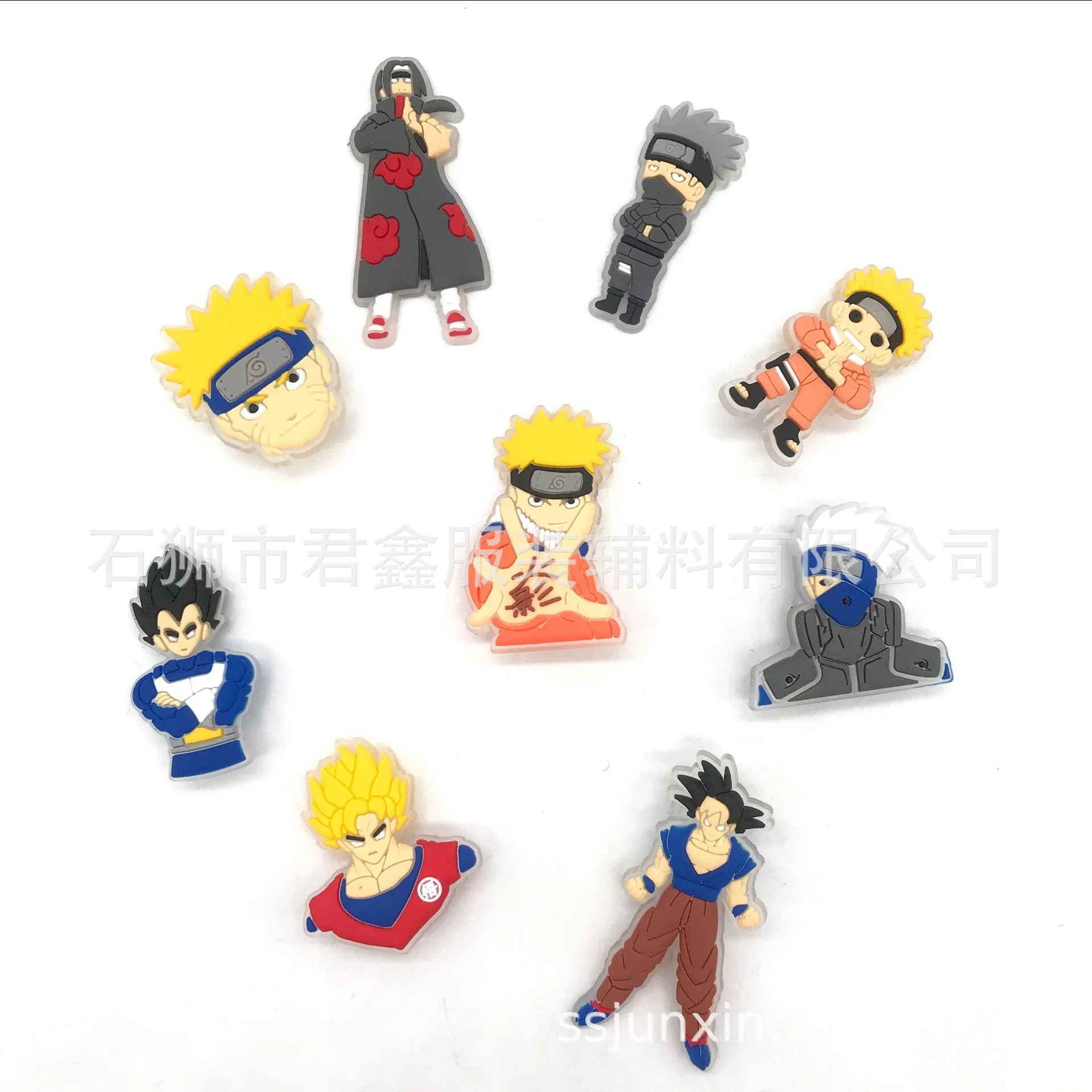 MINISO Cartoon Japan Anime Luminous Shoe Charms DIY Naruto Characters Decorate PVC Cool Accessories Boys Girls X-mas Gift