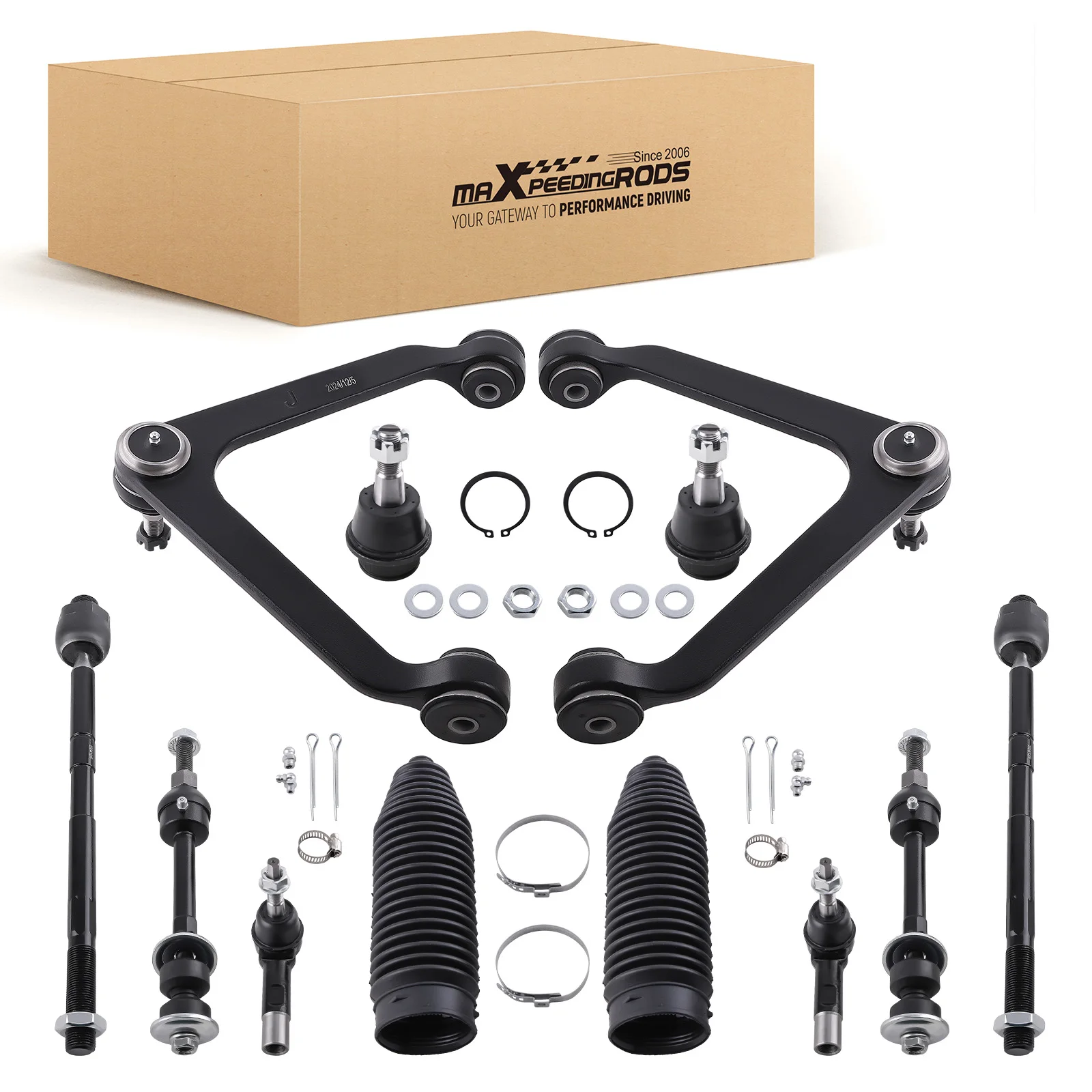 

MaXpeedingrods Steel Front Suspension Control Arm Sway Bar End Link Rubber Bushing Powder-coated for for 1500 2002-2005