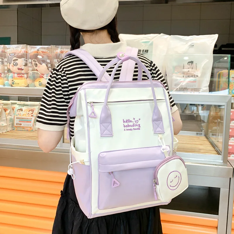 Women's Backpack New Large-Capacity Cute Schoolbag Fashion Large-Capacity Travel Bag Waterproof Ultralight Student Schoolbag