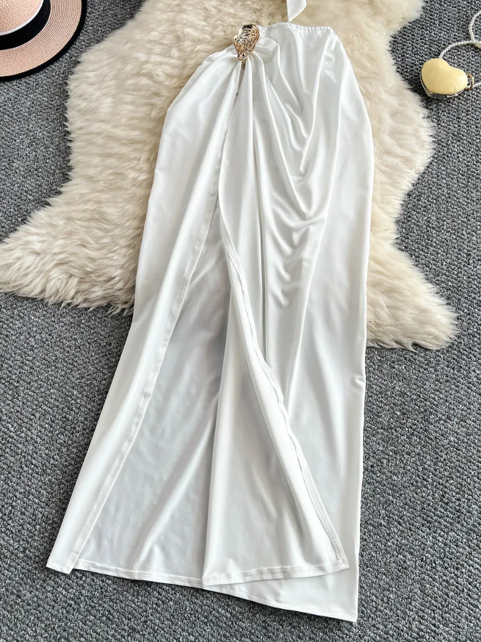 Foamlina الصيف شاطئ البحر عطلة مثير كاميس مشبك معدني صديرية دائرية + ارتفاع الخصر نحيل سبليت تنورة 2 قطعة تنورة مجموعة عطلة