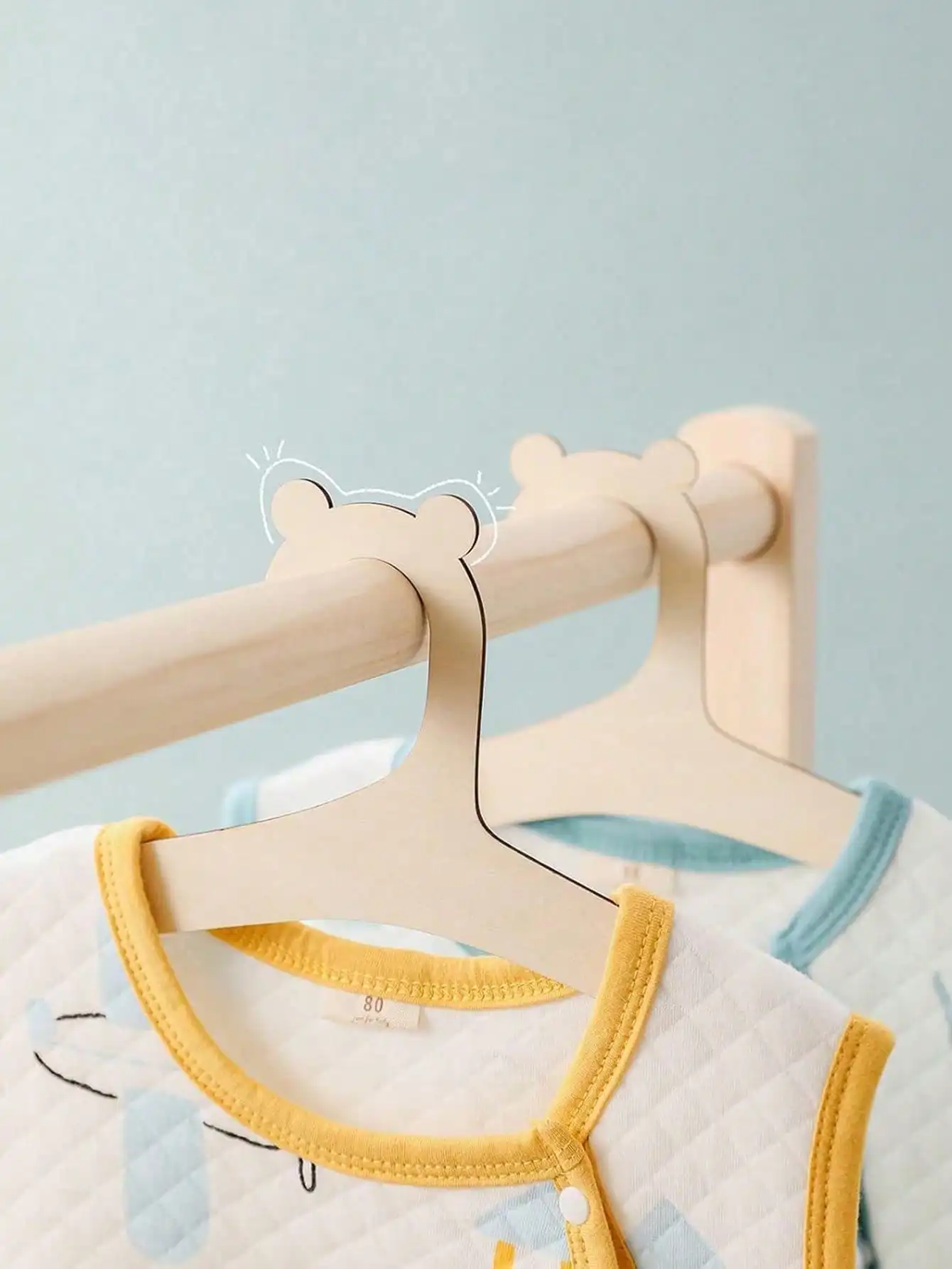 

5/10 шт. деревянные вешалки для детей, деревянные вешалки для детей и младенцев, используются для одежды и штанов, детского душа.