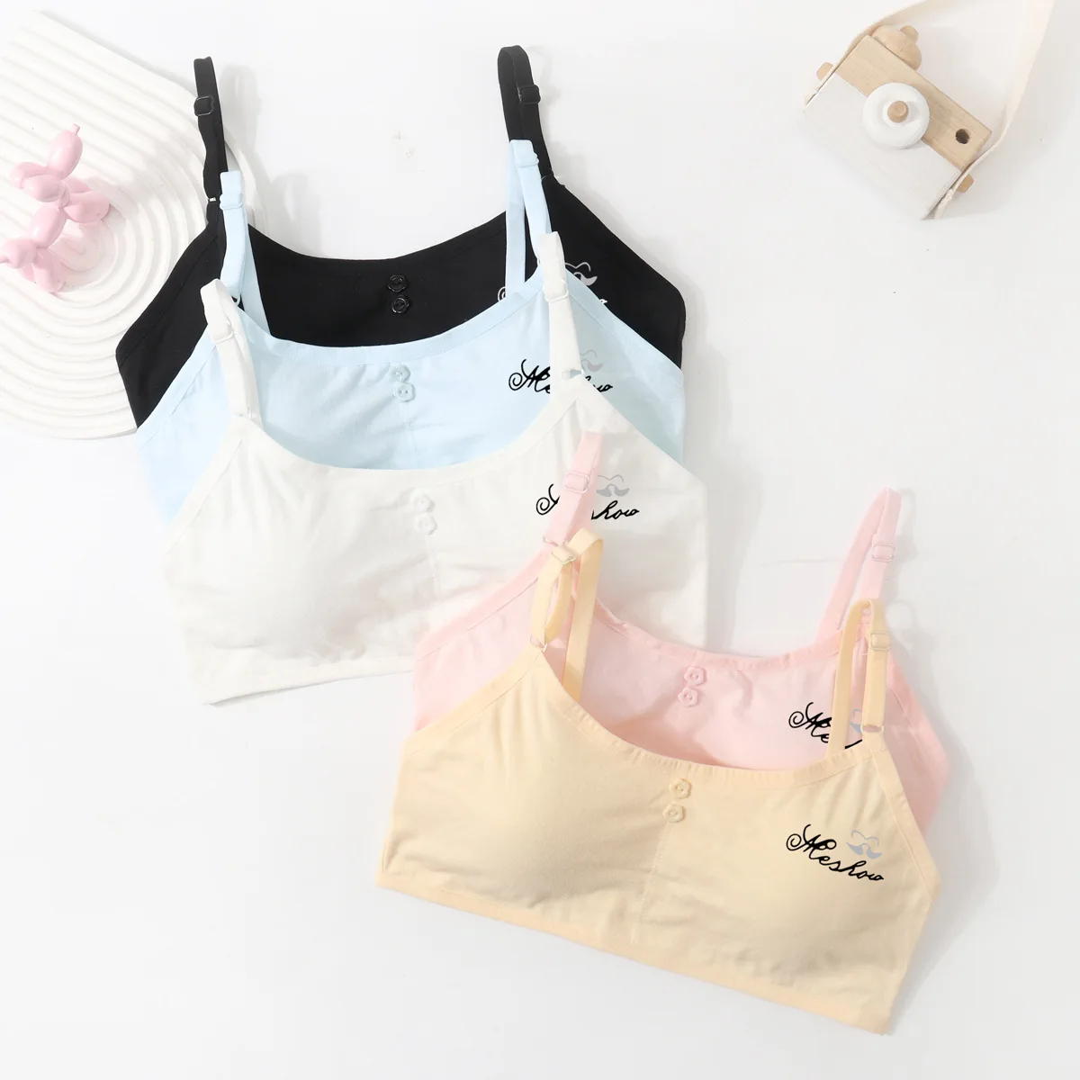 Ropa interior en desarrollo, niños grandes, niñas, estudiantes, correas ajustables para los hombros, camisolas de algodón, chalecos pequeños