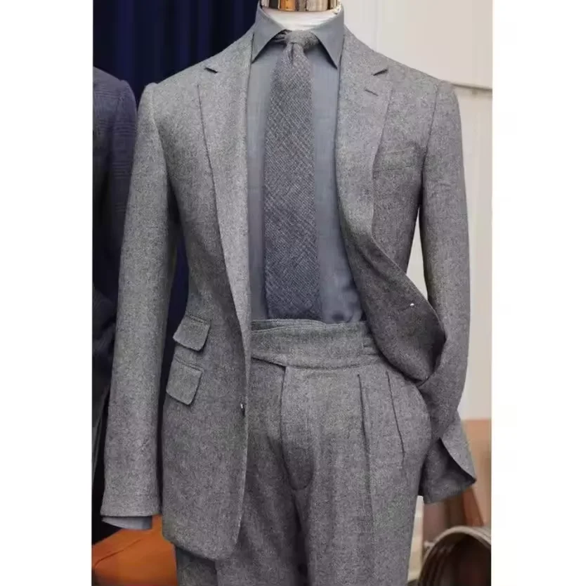 

Men's Suit Tweed Two-piece Wool Warm Comfortable Single-breasted Casual Fashionable Formal Business Daily Hot Sale(Jacket+Pants)