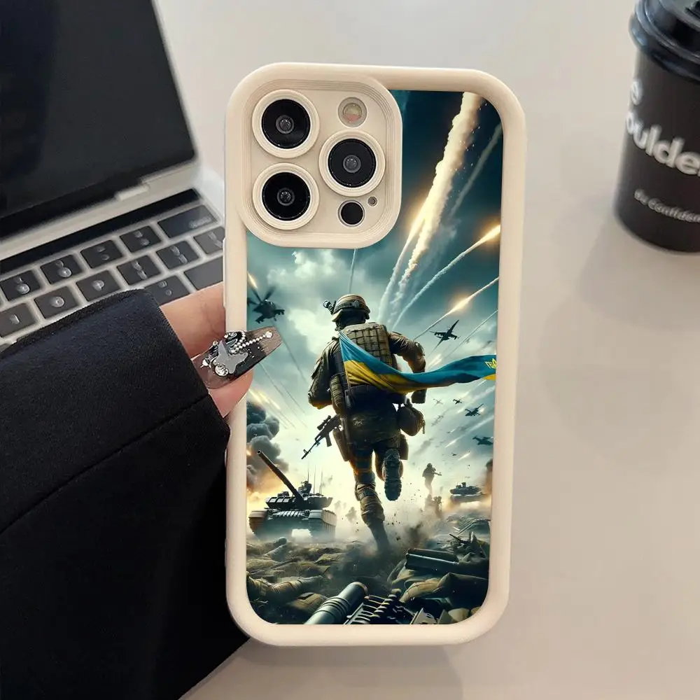 

Чехол для мобильного телефона с флагом Украины для iPhone 17, 16, 15, 14, 13, 12, 11 Air Pro Max Plus, утолщенный цветной чехол из ТПУ, роскошный красивый чехол