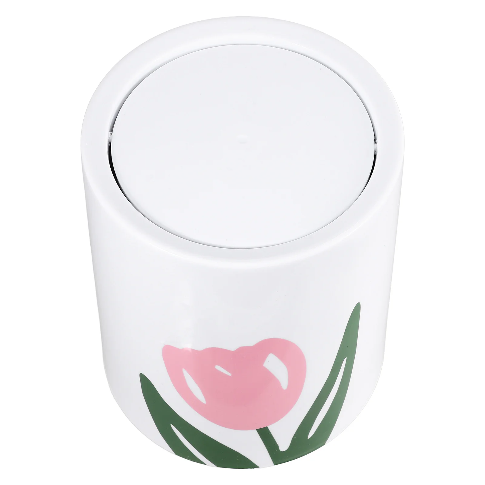 

Artistic Tulip Design 8L Large Trash Can Kitchen Bedroom Bathroom Garbage Bin Household Container Decorative Waste Basket Home