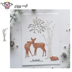 Piggy Craft metal cutting dies cut die mold Tree trunk decoration Scrapbook paper craft knife mold blade punch stencils dies
