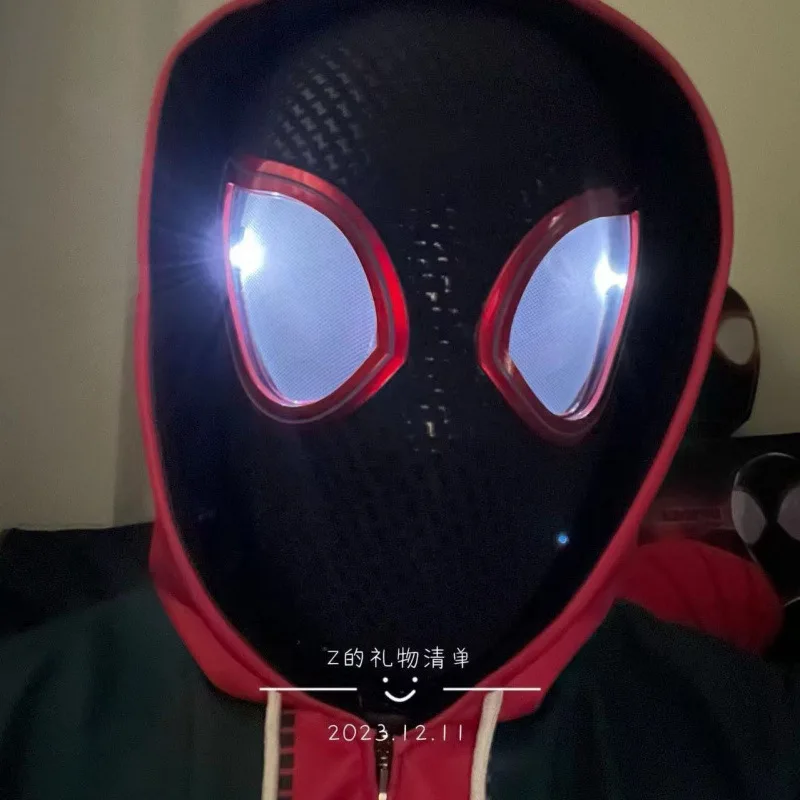 

Маска Человека-паука на Хэллоуин, косплей для взрослых, подарок, маски Человека-паука, дистанционные движущиеся глаза, Рождественский подарок, маска Майлза для взрослых, маска Человека-паука