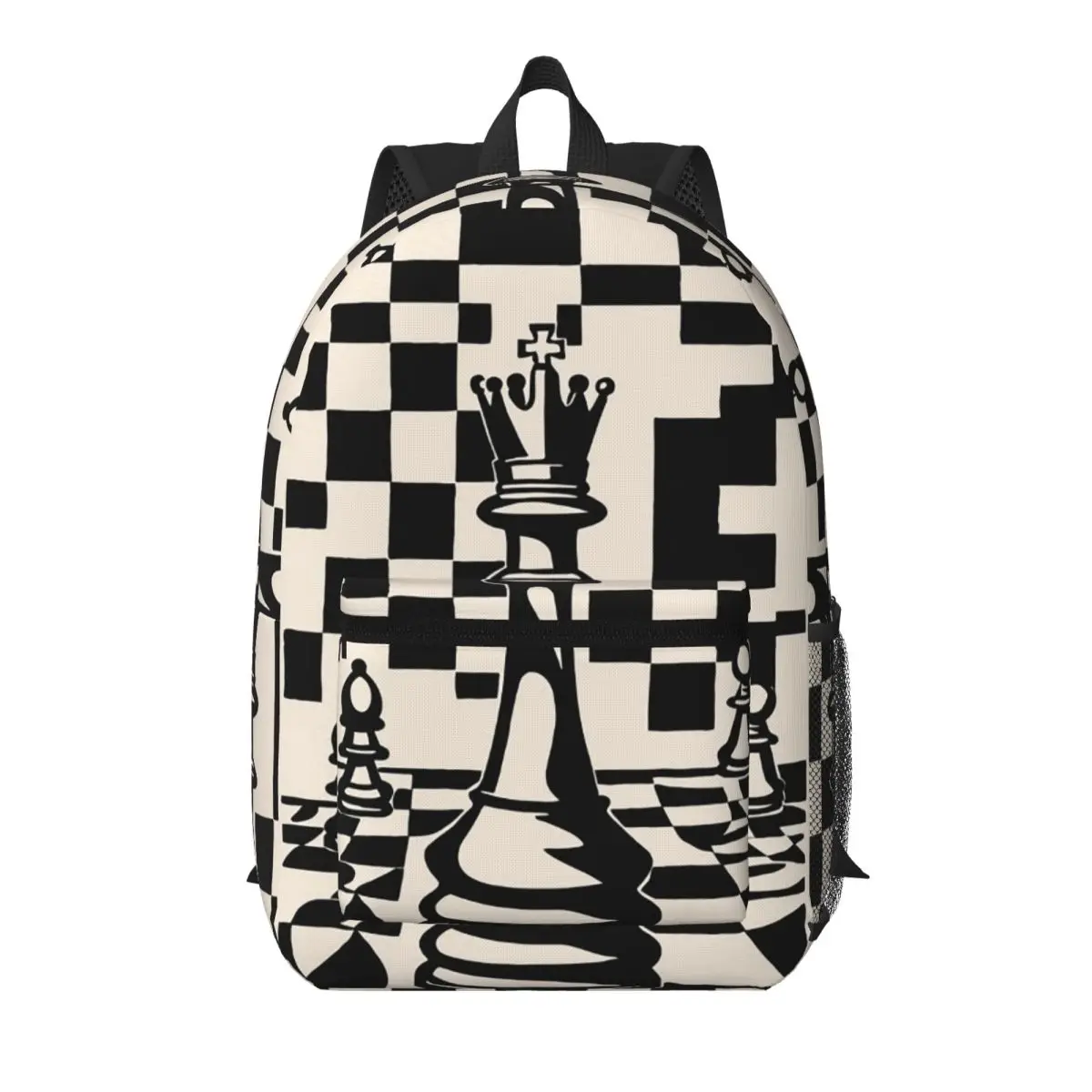 

Chess Pieces On Board Student Backpack School Bag Hiking Travel Daypack for Boys Girls Bookbag Shoulder Bags