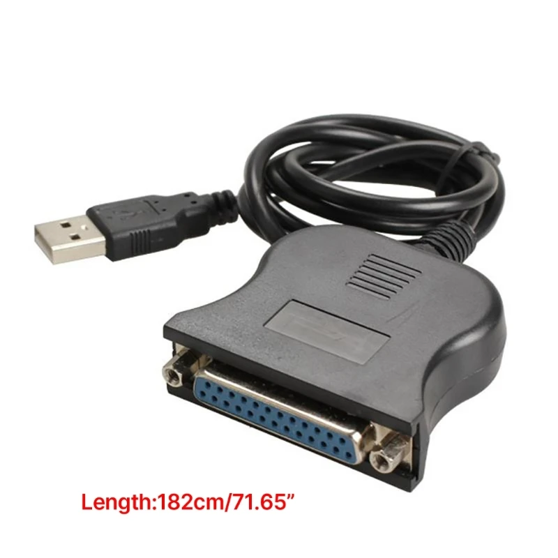 USB DB25 25Pin Male to Female Printer Parallel Port IEEE 1284 LPT Adapter Converter Cable Cord Parallel Port Converter H8WD