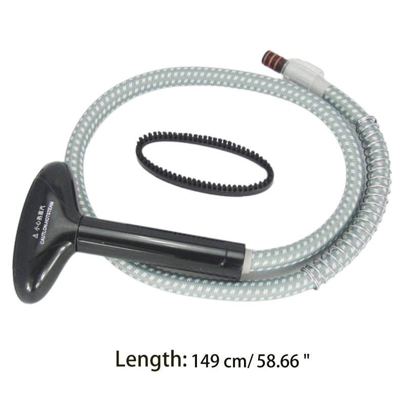 Durable PVC Garment Steamer Guide Hose with Brush Spray Steam Pipe for Garment Steamer Replacement Parts Length 1.6m