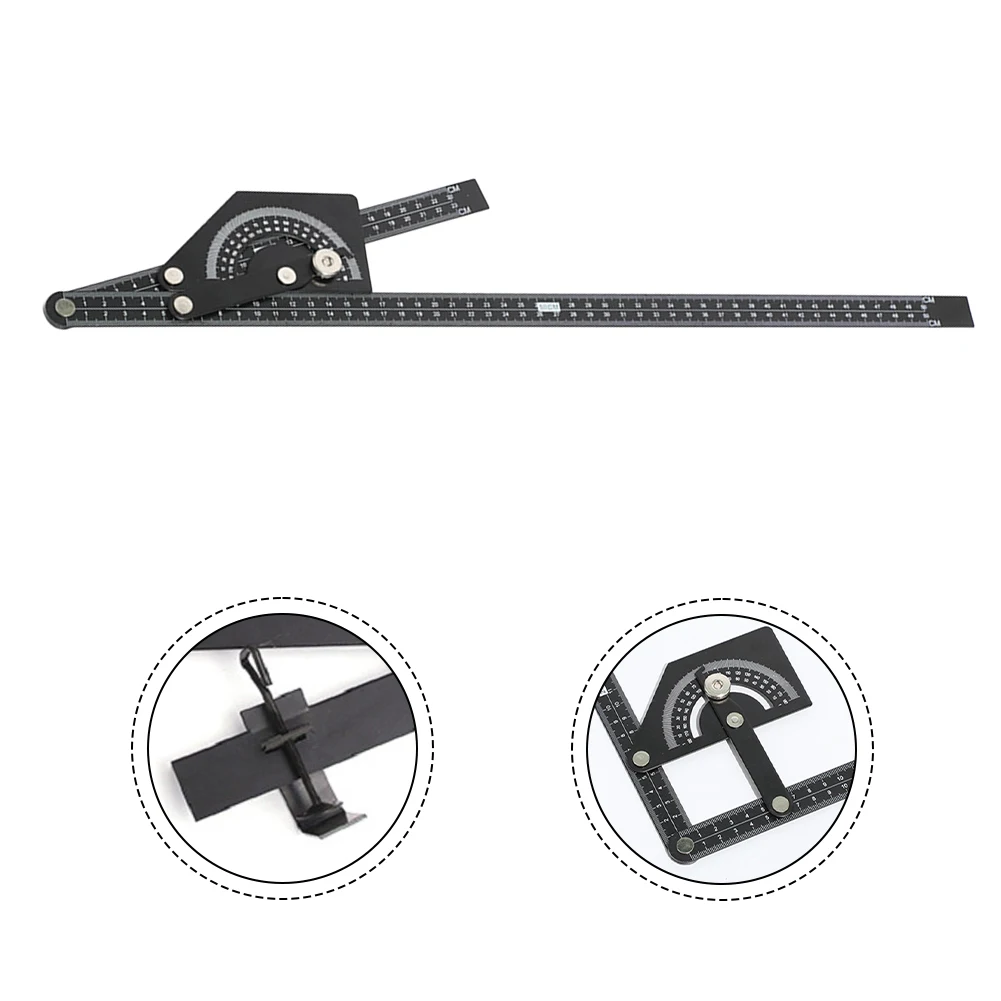 Aluminum Alloy 0-180 Degree Angle Ruler Multi-Angle Measuring Tool For Woodworking Metalworking DIY Gauge