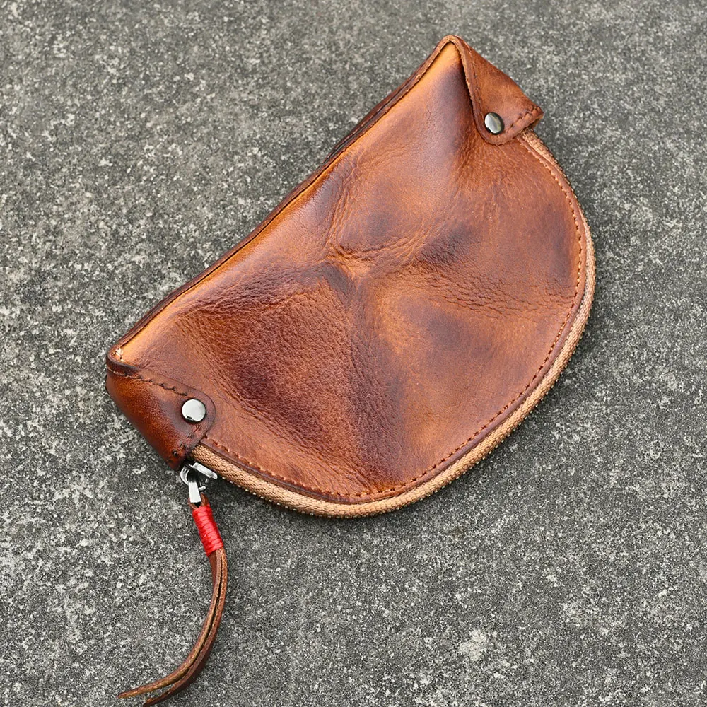 

Кожаный чехол для автомобильных ключей ручной работы и портмоне (12x7,5 см) — брелок-держатель для автобрелок для ключей