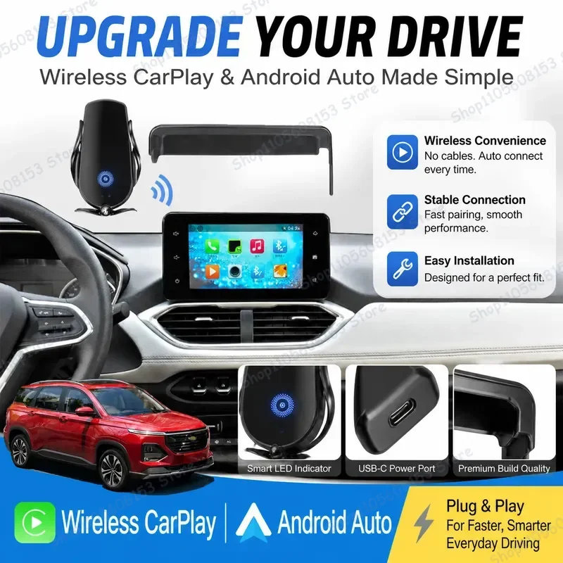 For Chevrolet Captiva Groove Car Phone Holder 2019–2024 Magnetic Mount Wireless Charger Dashboard Navigation Bracket Fast