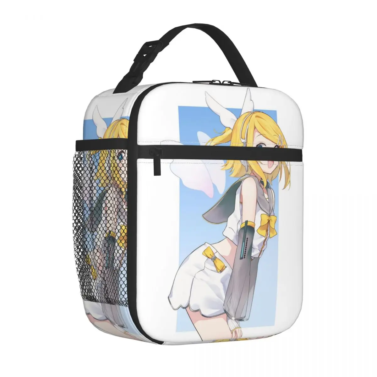 Kagamine Rin Anime Insulated Lunch Bag Portable Meal Container Cooler Bag Lunch Box Tote College Picnic Food Handbags