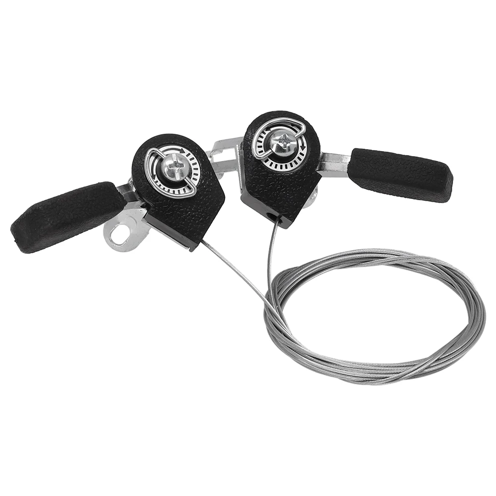 1 Pair 3x6/7 Speed MTB Bike Thumb Gear Shifter Top Mount Shifters With Inner Cable For 22.2mm Diameter Handlebar