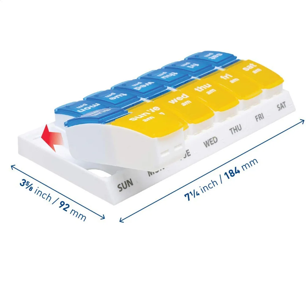 

Weekly Pill Organizer 14 grid Pill Organizer Pill box for wholesale