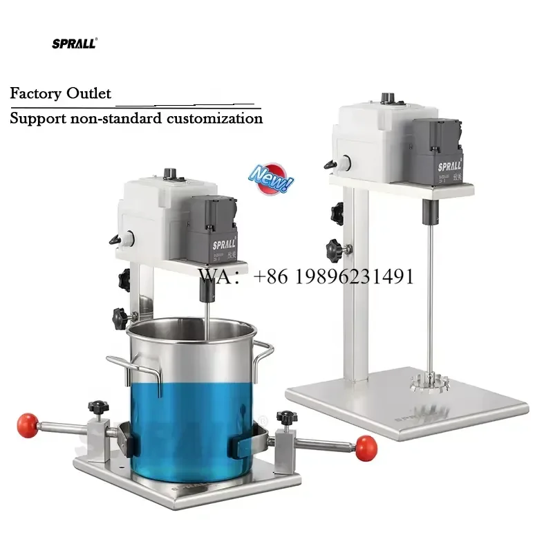 Wmwmnu for SPRALL Cantilever Laboratory Stirrer Agitator Liquid Mixer Blender Stainless Steel Small Chemical Shampoo