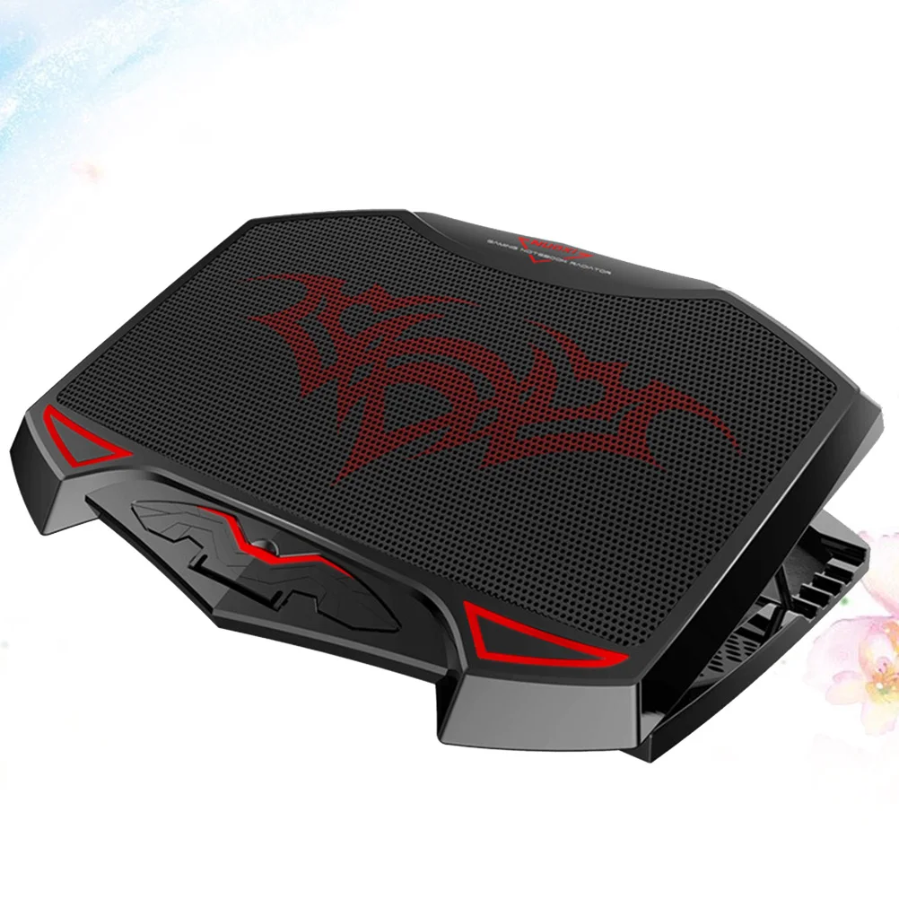 

Laptop Cooling Pad 3 Red LED Fans Silent Heat Sink Mesh Metal Panel Adjustable Angle Notebook Holder Dual USB Port